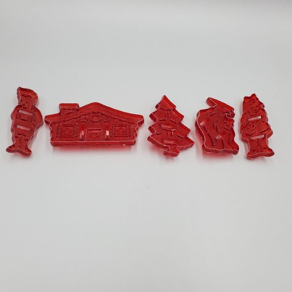 Vintage 1940s Hansel & Gretel Nursery Rhyme Cookie Cutter Set with Cottage Witch - Picture 8 of 8